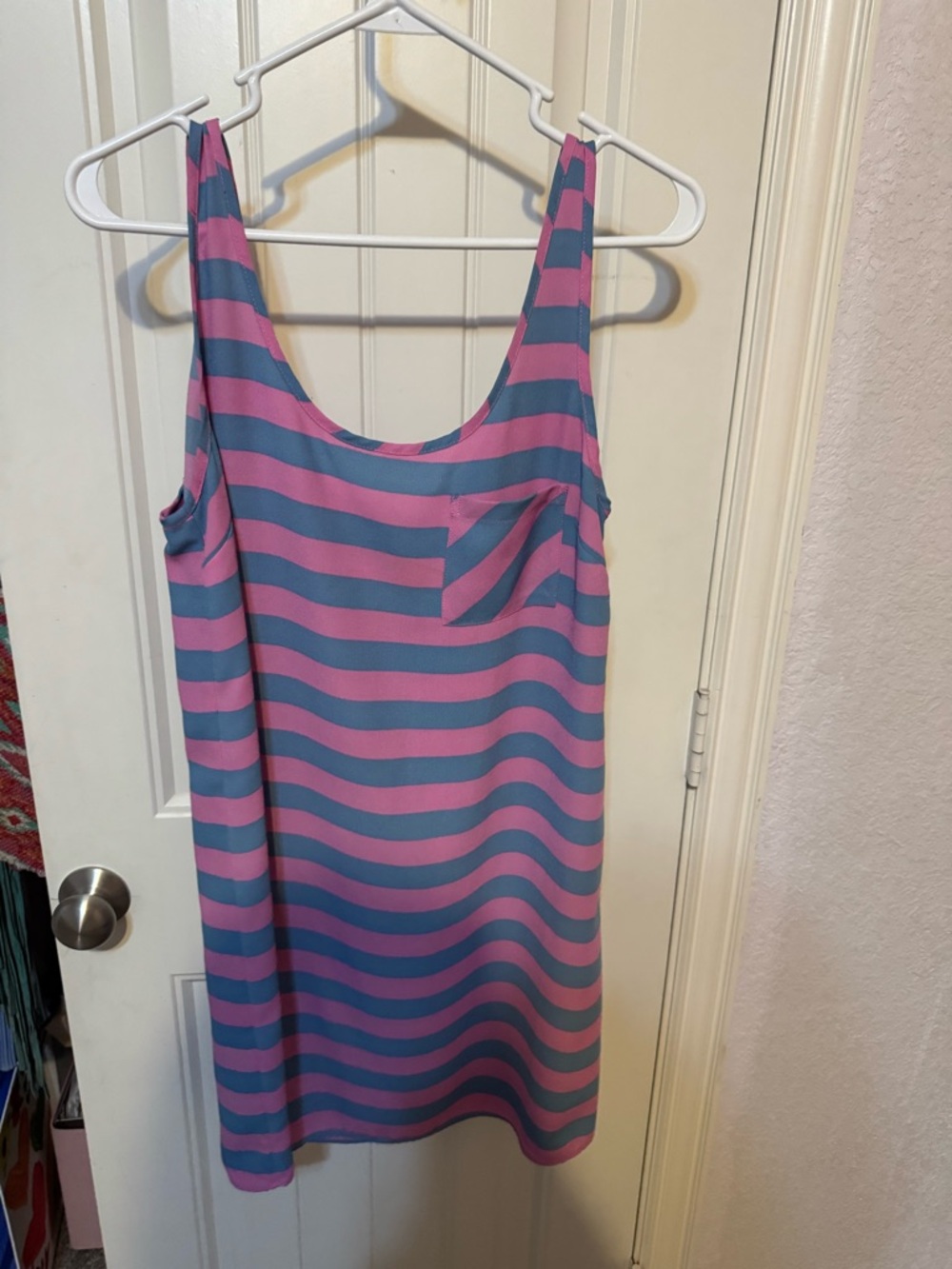 Southern Tide Pink & Blue Striped Tank Dress